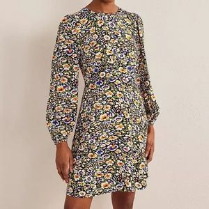 Boden Crew Neck Mini Dress in Eden Bloom